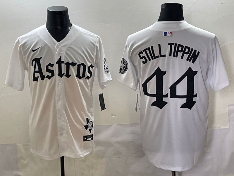 Men 2025 Houston Astros #44 Still Tippin White Five generations Joint Name Nike MLB Jersey style 1->houston astros->MLB Jersey